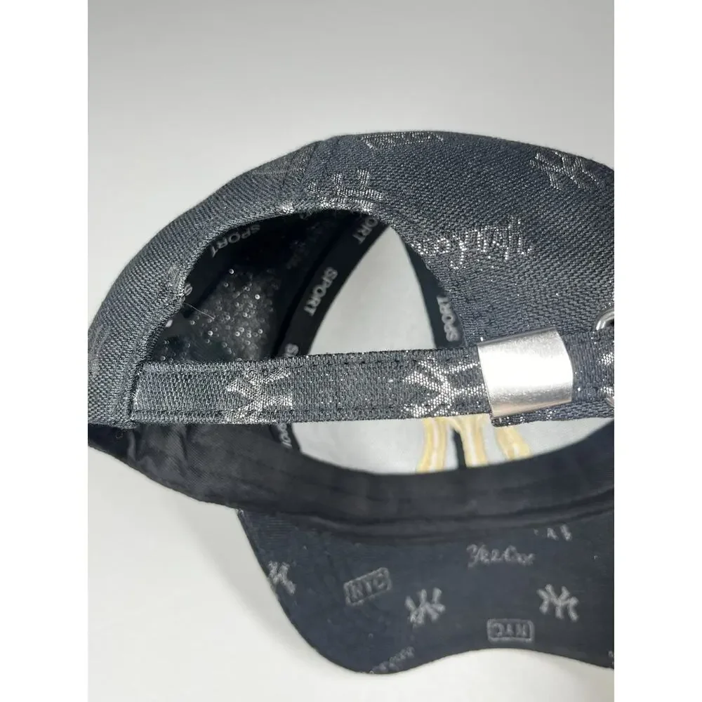My Yankees NYC Cap Hat NY Yankees Black Gold Embroidered Adult Adjustable